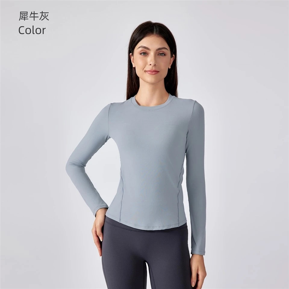 Slim-Fit Sculpting Top Naked-Feel Yoga Shirt Workout Long Sleeve High-Intensity Training Essential