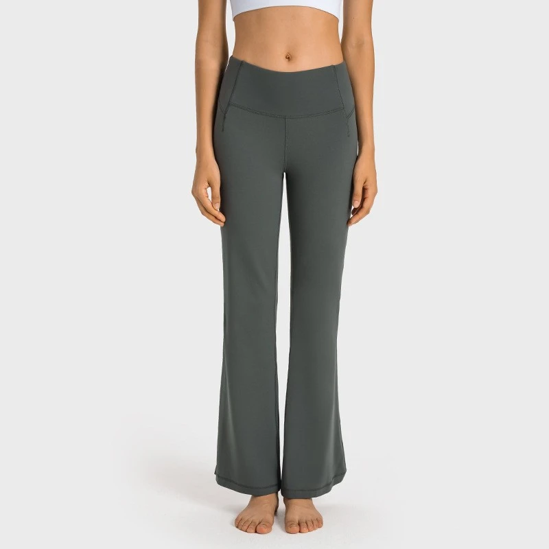 Women's Skin-friendly Fashionable Wide-Leg Pants Slimming Fitness Long Pants Yoga Trousers